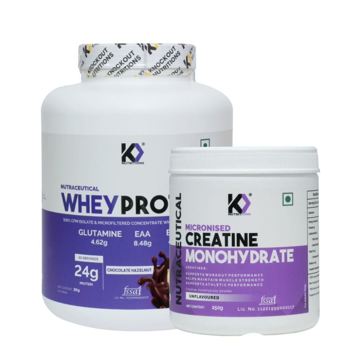 Whey protein 2kg +Creatine 250gm