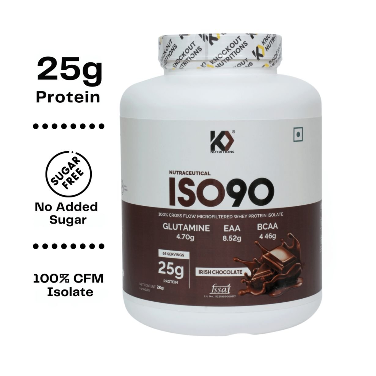 Knockout Iso90 CFM 25g Whey protein Isolate Irish chocolate