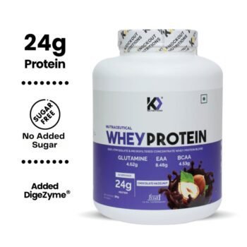 Knockout 100% Whey protein blend 24Gm Chocolate Hazelnut 2KG
